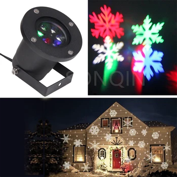 Светлините на Коледно парти, led лазерен проектор под формата на снежинки, 4 W етап светлини, въртящи Коледен модел, празнично осветление, Градински декор на открито