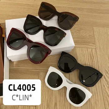 Слънчеви очила CL4005 За жени, Мъже Черни очила Cat eye MGlasses Spy Fashion на Извънгабаритни Луксозна дизайнерска марка Jennie CeLinx