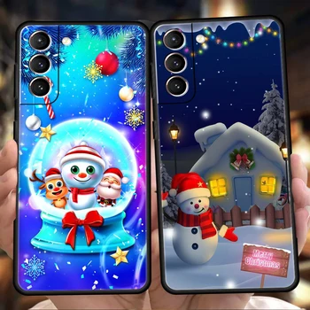 Снежна Коледа на Калъф За мобилен Телефон Samsung Galaxy S22 S23 S21 S20 Ultra FE S22 S21 S20 S9 S10 Note 20 10 Lite Силиконова Обвивка