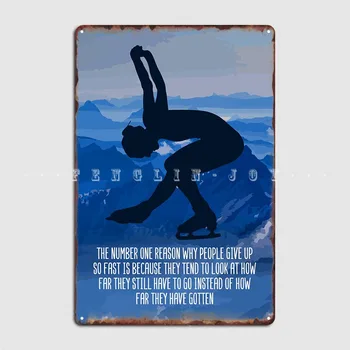 Стенен декор за фигурата на ски Метална табела Club Vintage Wall Decor Cave Pub Лидице знак Плакат