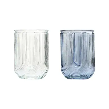 Стъклена ваза за цветя, модерна U-образна стъклена ваза, гидропонная ваза ваза, за растенията, за масата в хола, централно украса спални