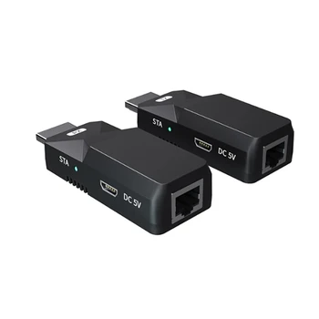-Съвместим 165фут Аудио-Видео 1080P На Cat6 Кабел Cat5 Ethernet За Предаване на Сигнал Без Загуба На Големи Разстояния Адаптер Аксесоари
