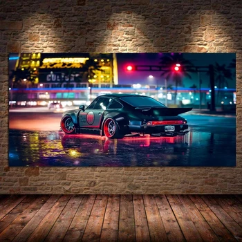 Съвременните HD Печатното Изкуство Състезателен Автомобил Модел За Спортен Автомобил Платно Плакати и Щампи Начало Декор на Стената Художествени Картини за Хола Спални
