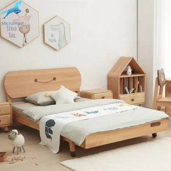 Търговия на едро с Удобен подаде дървена Мебели В Скандинавски Стил За Детска Стая 1,3-метрова Бебешко Легло От масивно Дърво