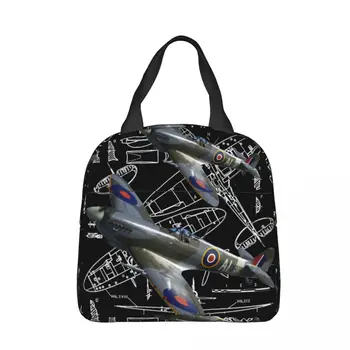 Утепленная чанта за обяд Blueprint Spitfire, термосумка, контейнер за храна, чанта-тоут за пилот на самолет-изтребител, обяд-бокс, чанти за съхранение на продукти, Офис чанта