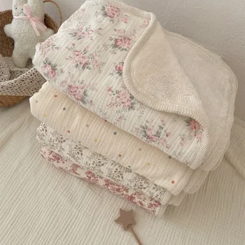 Флисовое зимно детско одеяло за бебе, спално бельо за свободни, Бархатное муслиновое памучни одеало за бебета, одеало за мама и бебе
