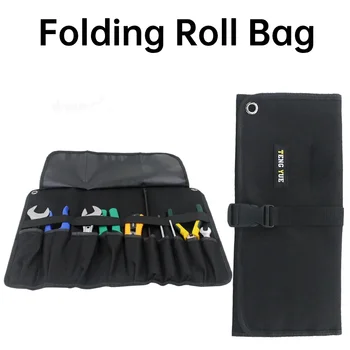 Чанта за инструменти на валцовани тип, богат на функции за съхранение и поддръжка, ръчна чанта за заснемане и поставяне, удобна сгъваема чанта-ролка