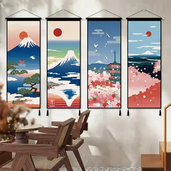 Японската Fuji Стенни ръкописи, Картини Плакат на Стенно изкуство Платно Картина Абстрактен пейзаж Начало декор