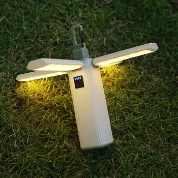 Ярък походный фенерче Универсален Четырехстворчатый Сгъваем Походный лампа, Акумулаторна батерия led фенер с Type-c Fast за употреба на открито